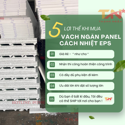 Tấm Vách Panel 50mm tại Đồng Nai 