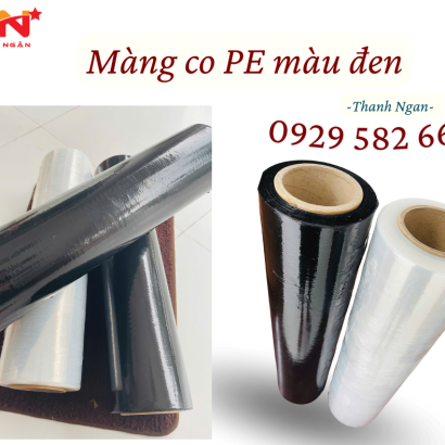 Màng Pe Quấn Pallet Màu Đen 