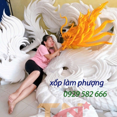 Xốp Dẻo Dày 10cm Điêu Khắc Rồng Phượng 