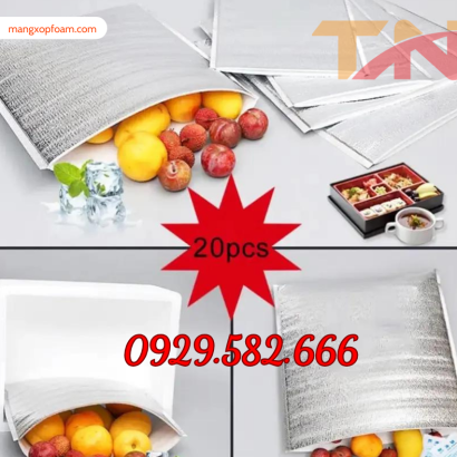 Túi xốp tráng bạc 4mm có keo dán ở Đồng Nai 