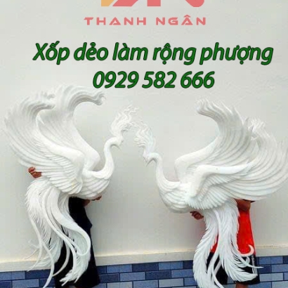 Xốp Dẻo Dày 10cm Điêu Khắc Rồng Phượng 