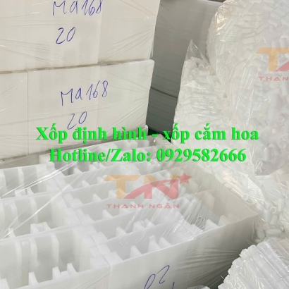 XỐP DẺO ĐỊNH HÌNH CHỐNG VA ĐẬP BẢO VỆ CHAI NƯỚC THUỶ TINH